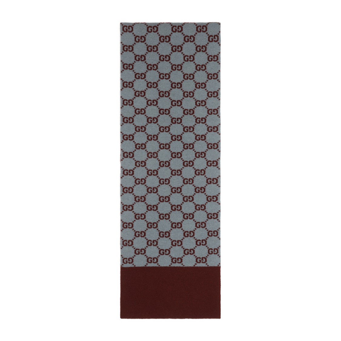 Gucci Gg Jacquard Scarf In Burgundy