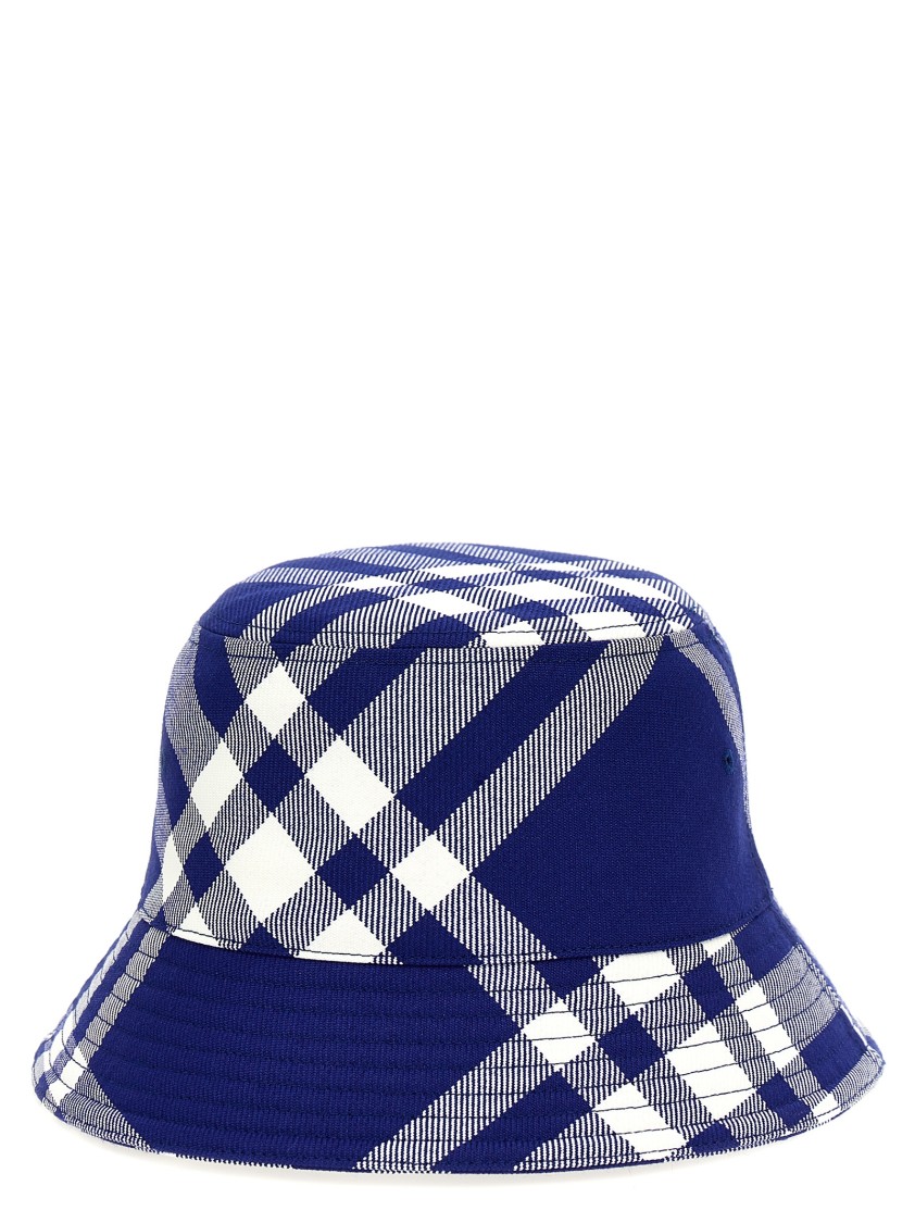 Burberry Bucket Hat Check In Blue