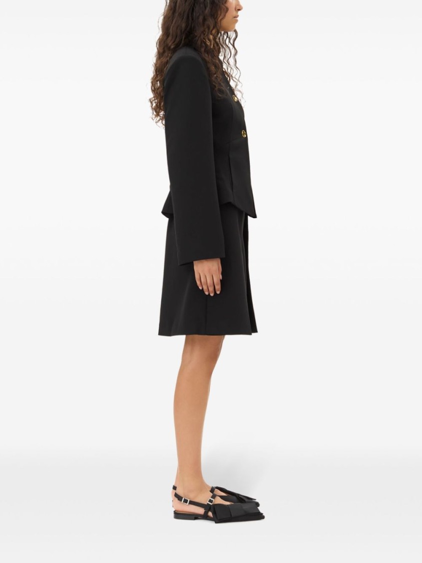 Ganni Technical Twill Blazer For In Black