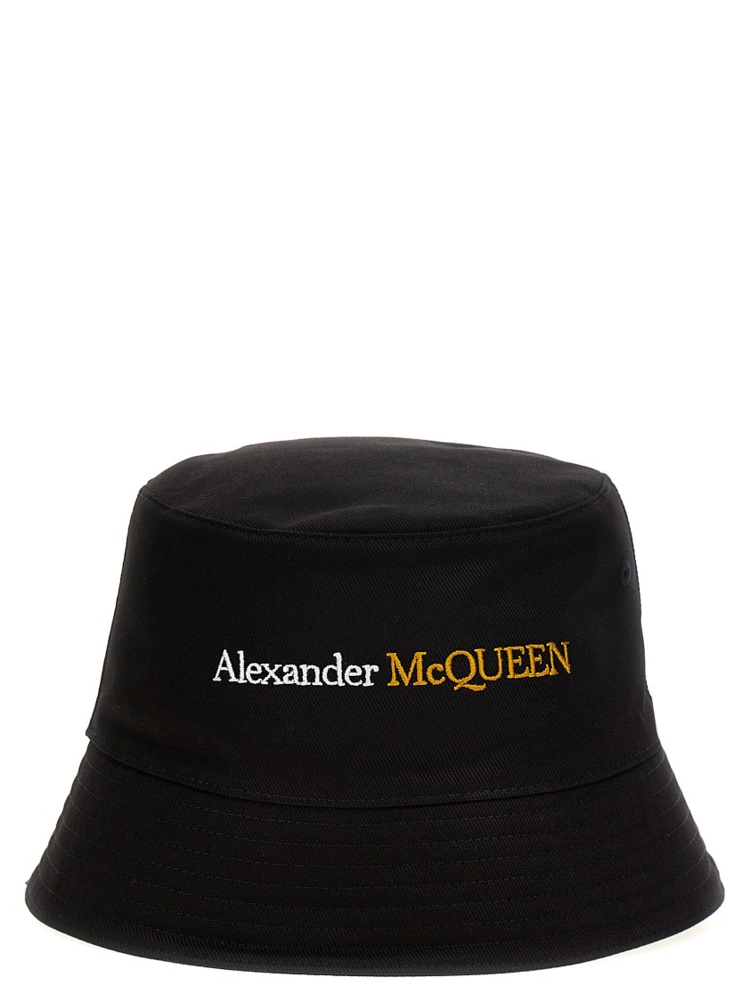 Alexander Mcqueen Mcqueen Logo Bucket Hat In Black