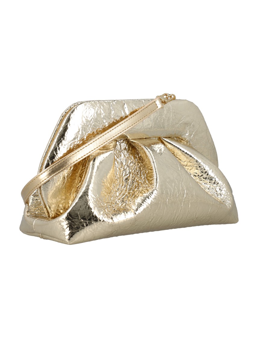 Themoirè Tia Clutch Pineapple Leather In Gold