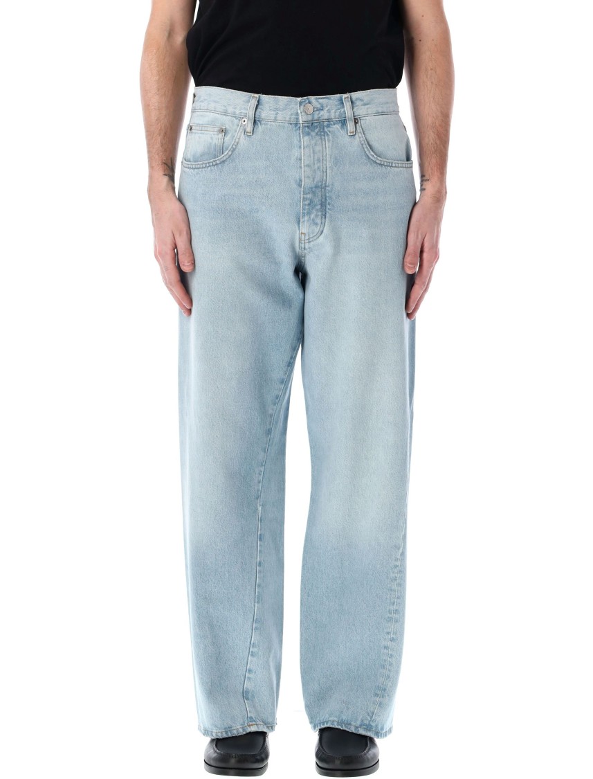 Sunflower Wide Twist Jeans With Twisted Side Seams In Blue