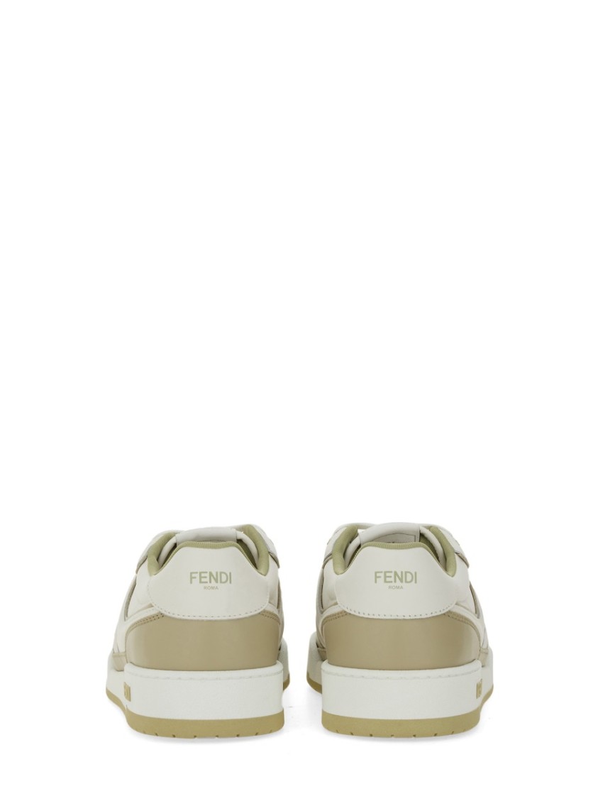 Fendi Leather Sneakers With Ff Lateral Logo