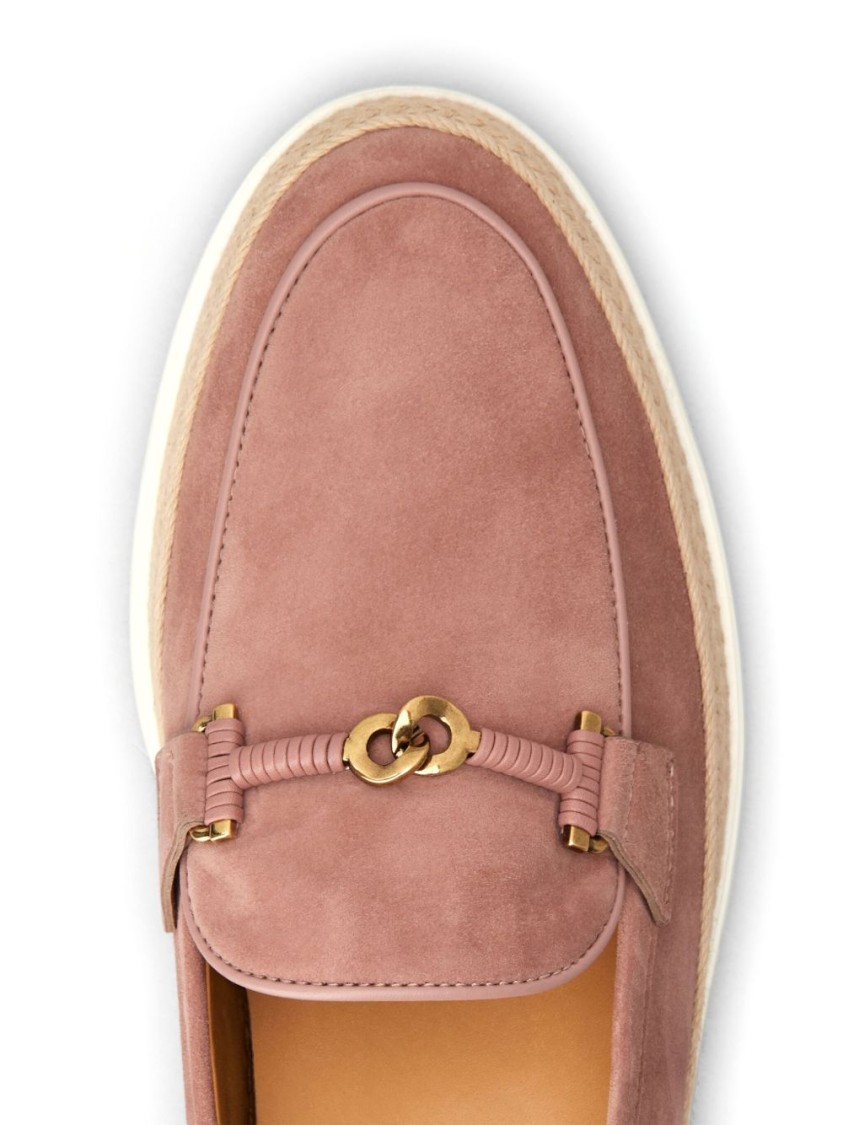 Shop Tod's Slip-on Flat Shoes With Woven Accent