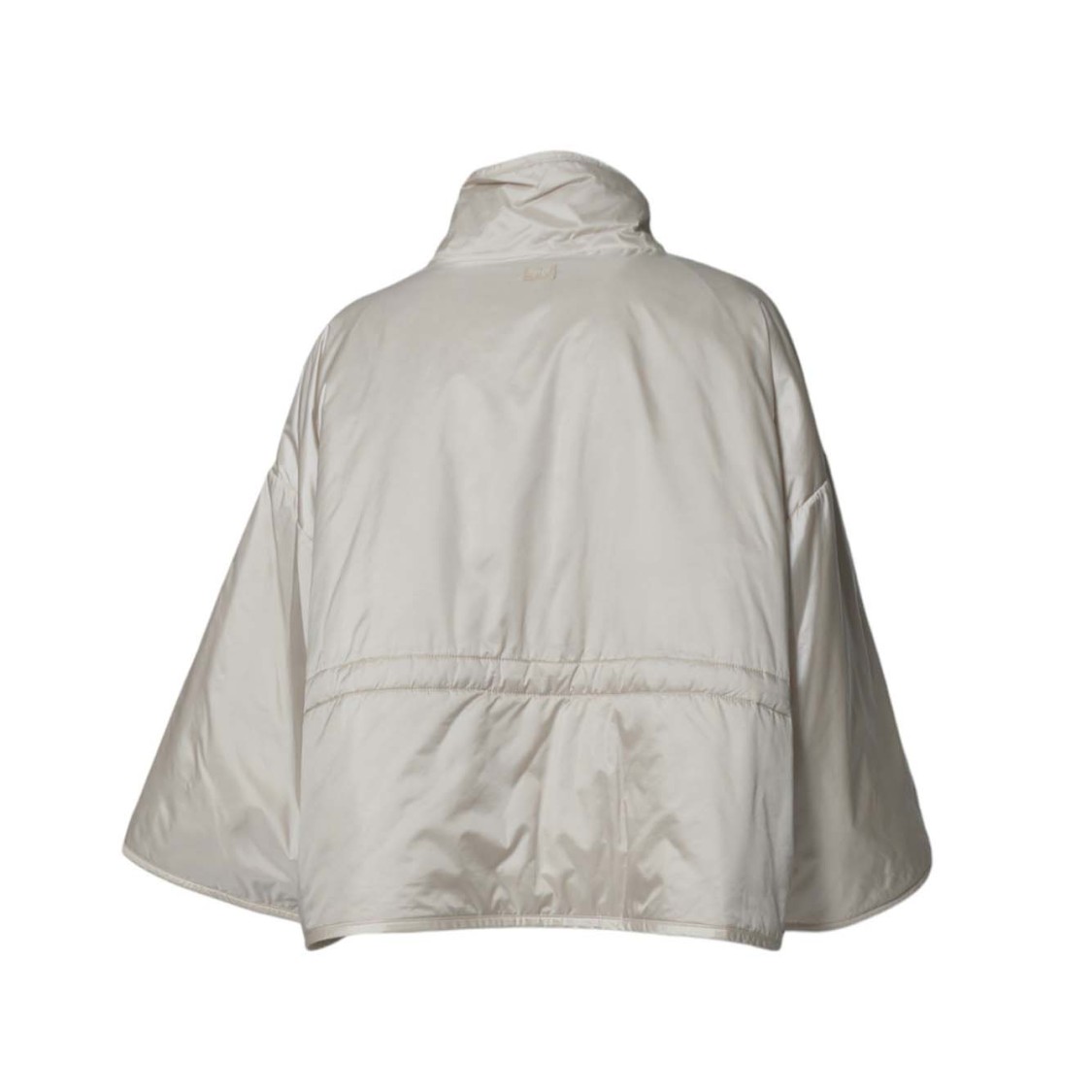 Max Mara Relaxed Oversized Jacket With High Collar In Gray