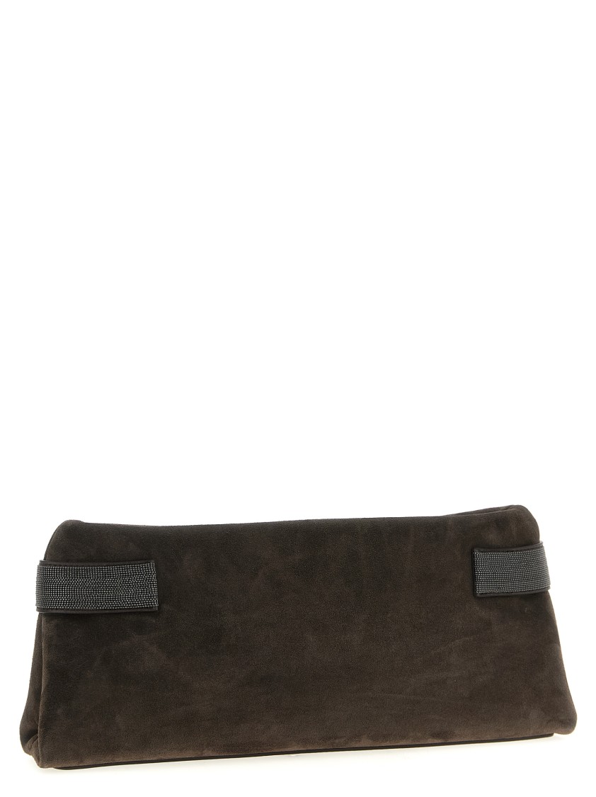 Brunello Cucinelli 'essence' Pouch In Black