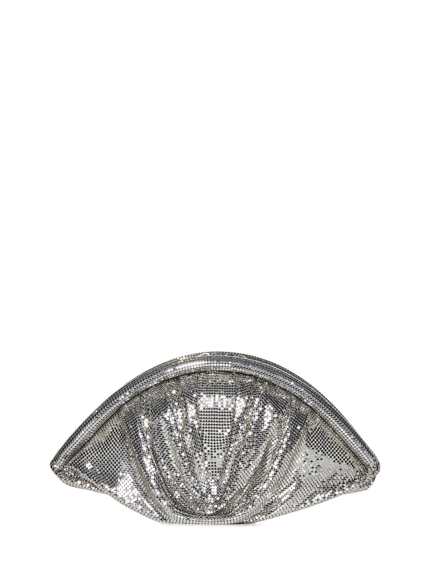 Rabanne Shell-shape Clutch With Pixel Mesh Design