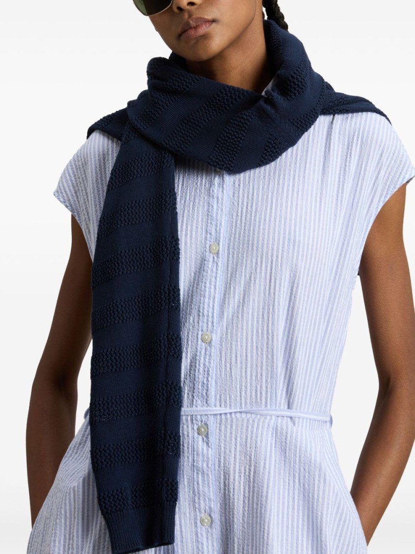 Woolrich Button-down Midi Dress With Fitted Waist And Flowing Skirt In Blue