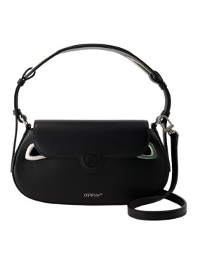 ショルダーバッグ Off-White Burrow 24 Hobo Bag - Black/Clear - Leather Off-White Burrow 24 Hobo Bag - Black/Clear - Leather