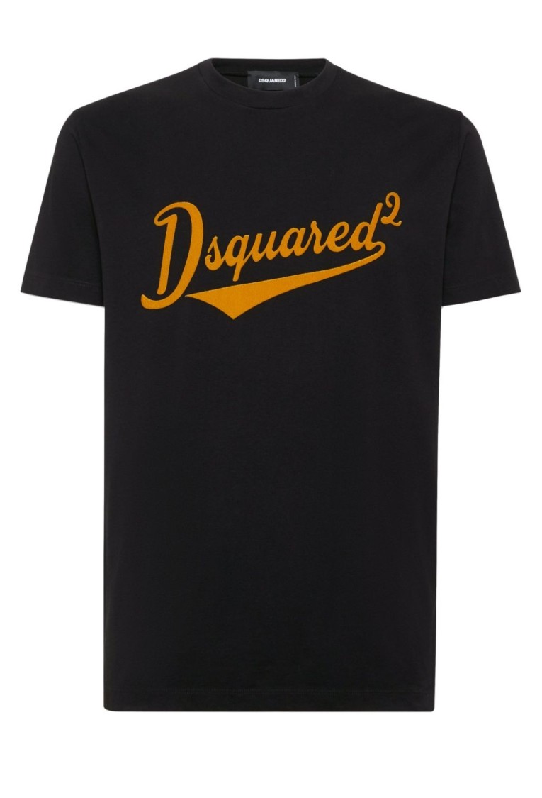 Dsquared2 Black T-shirt With Logo Print On The Front