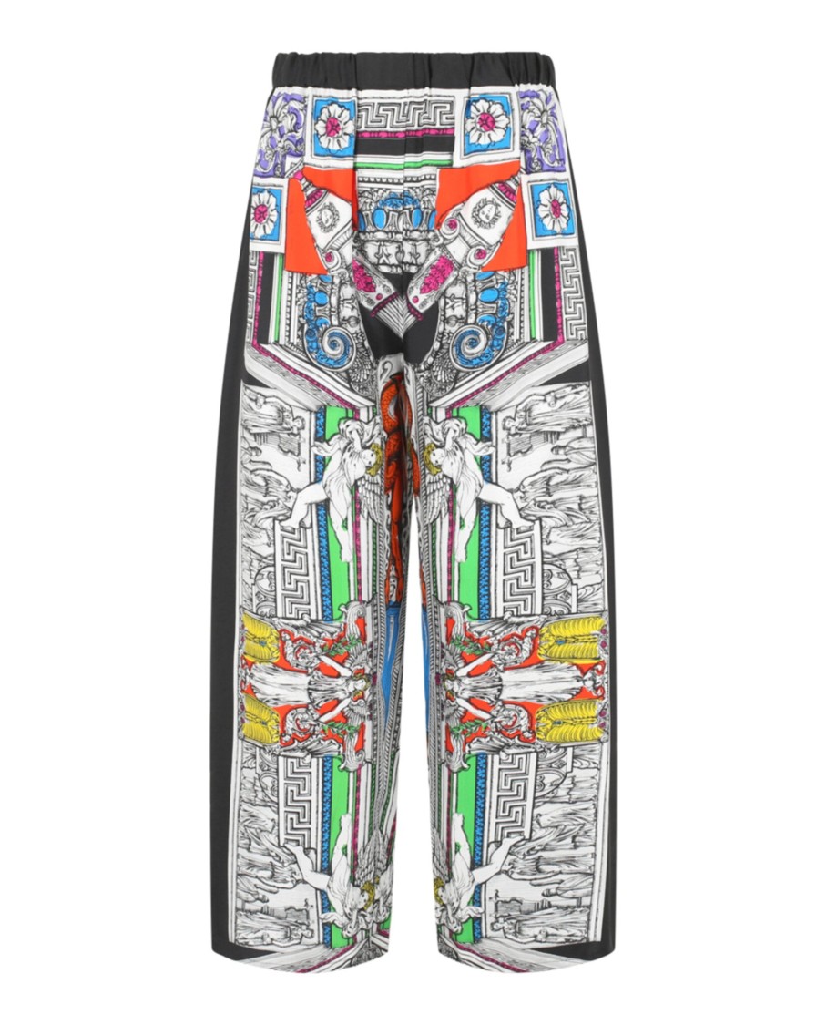 Versace Multicolored Silk Pants