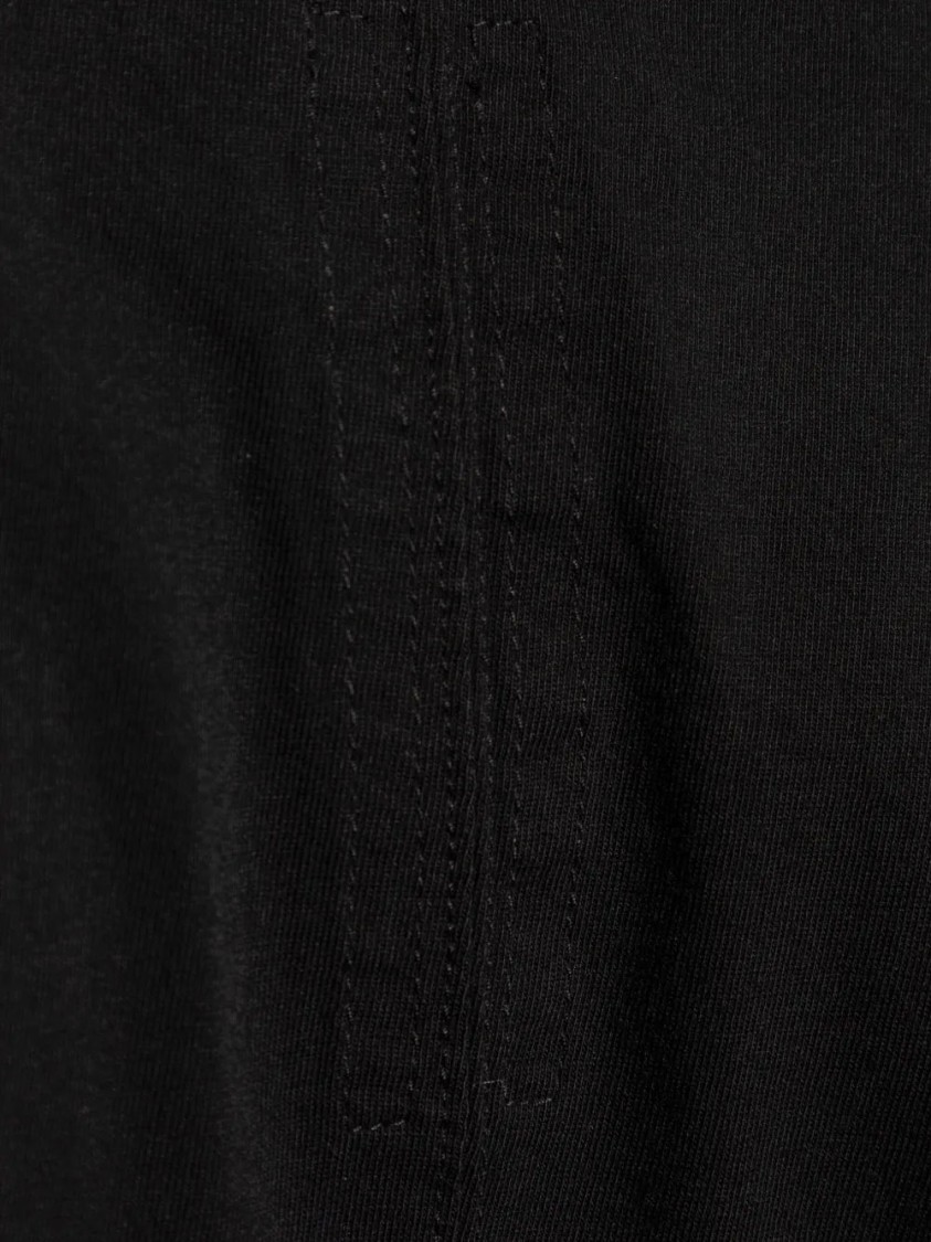 Rick Owens Black Crew Neck T-shirt With Short Sleeves In Black