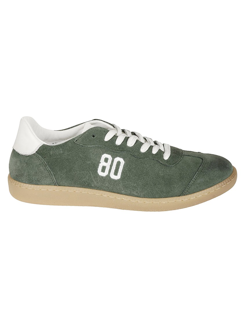 Be980 Crust Leather Sneakers In Green