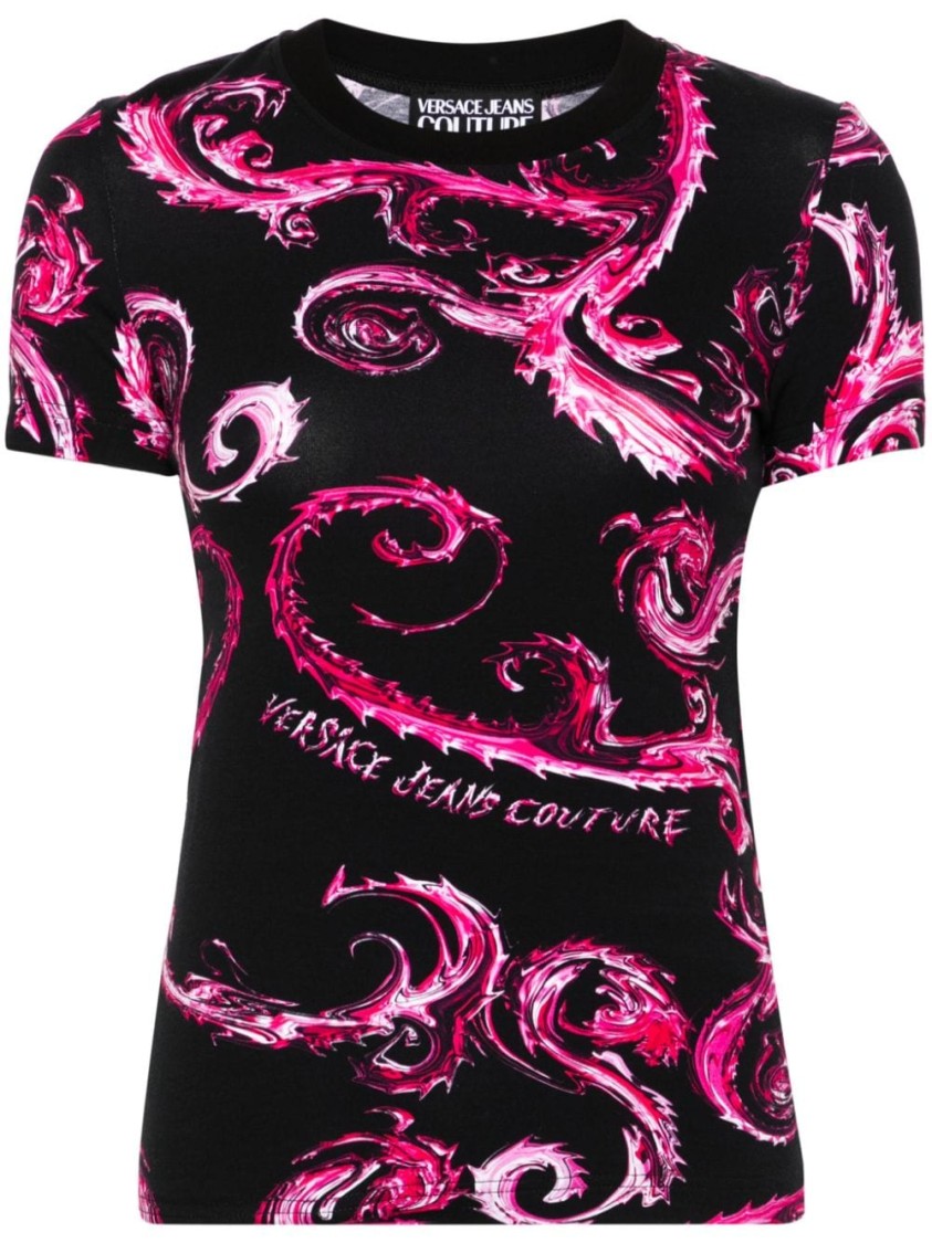 Versace Jeans Couture Chromo Couture T-shirt In Black
