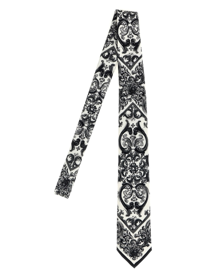 Dolce & Gabbana 'maiolica' Print Tie In White