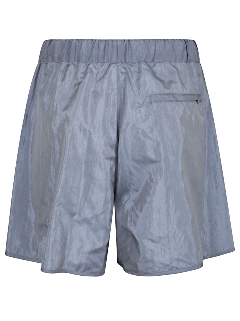Jil Sander Silk Blend Shorts In Blue