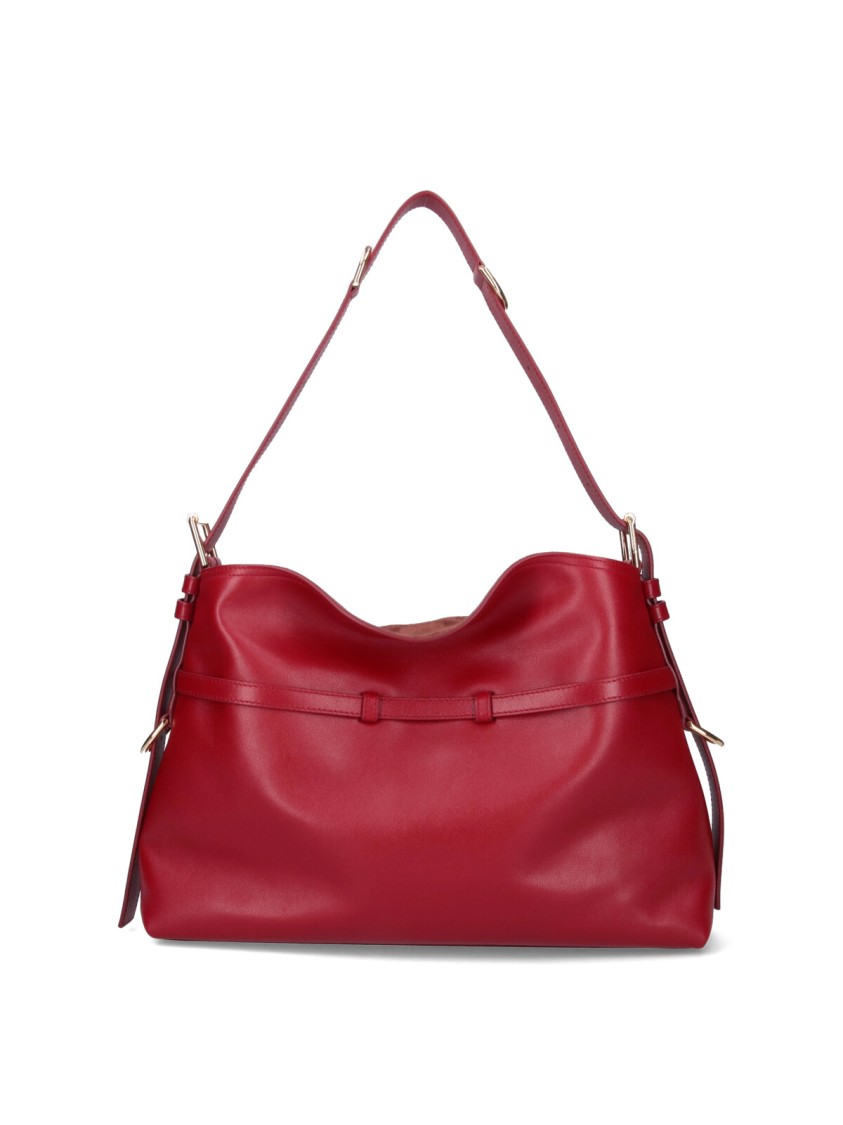 Givenchy Buckle Detail Open Top Shoulder Bag In Red