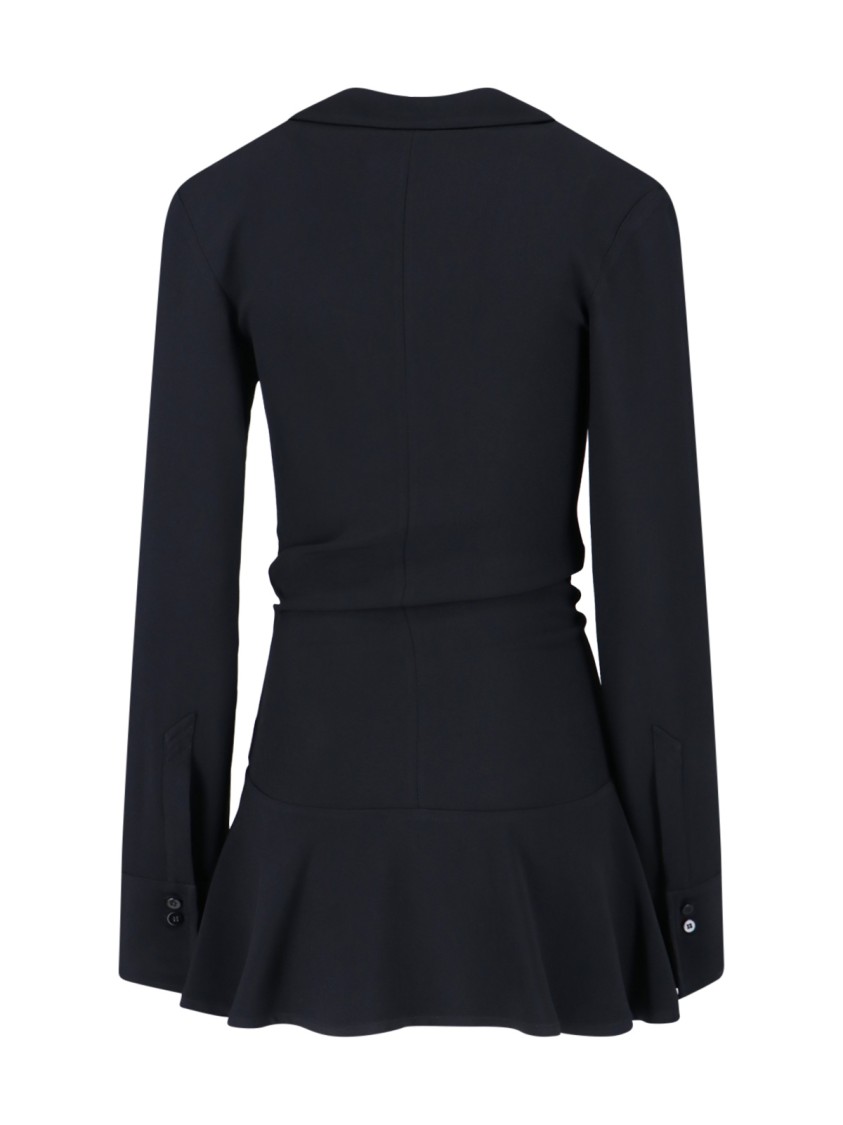 オールインワン・サロペット The Attico Mini Dress With Deep V-Neck The Attico Mini Dress With Deep V-Neck in Black | THE LIST