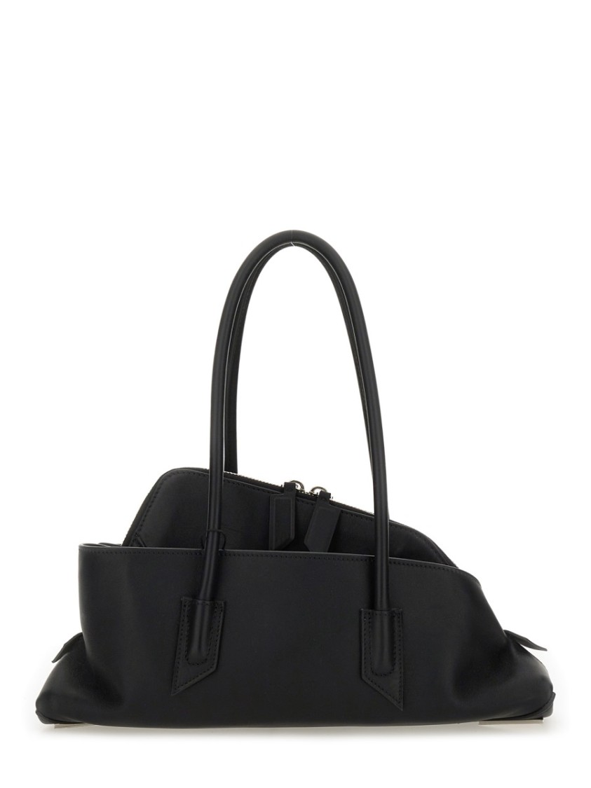 Attico Black Leather Small La Passeggiata Shoulder Bag