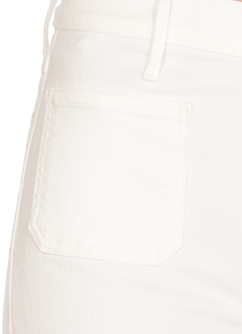 Mother Straight Wide-leg Cotton Trousers