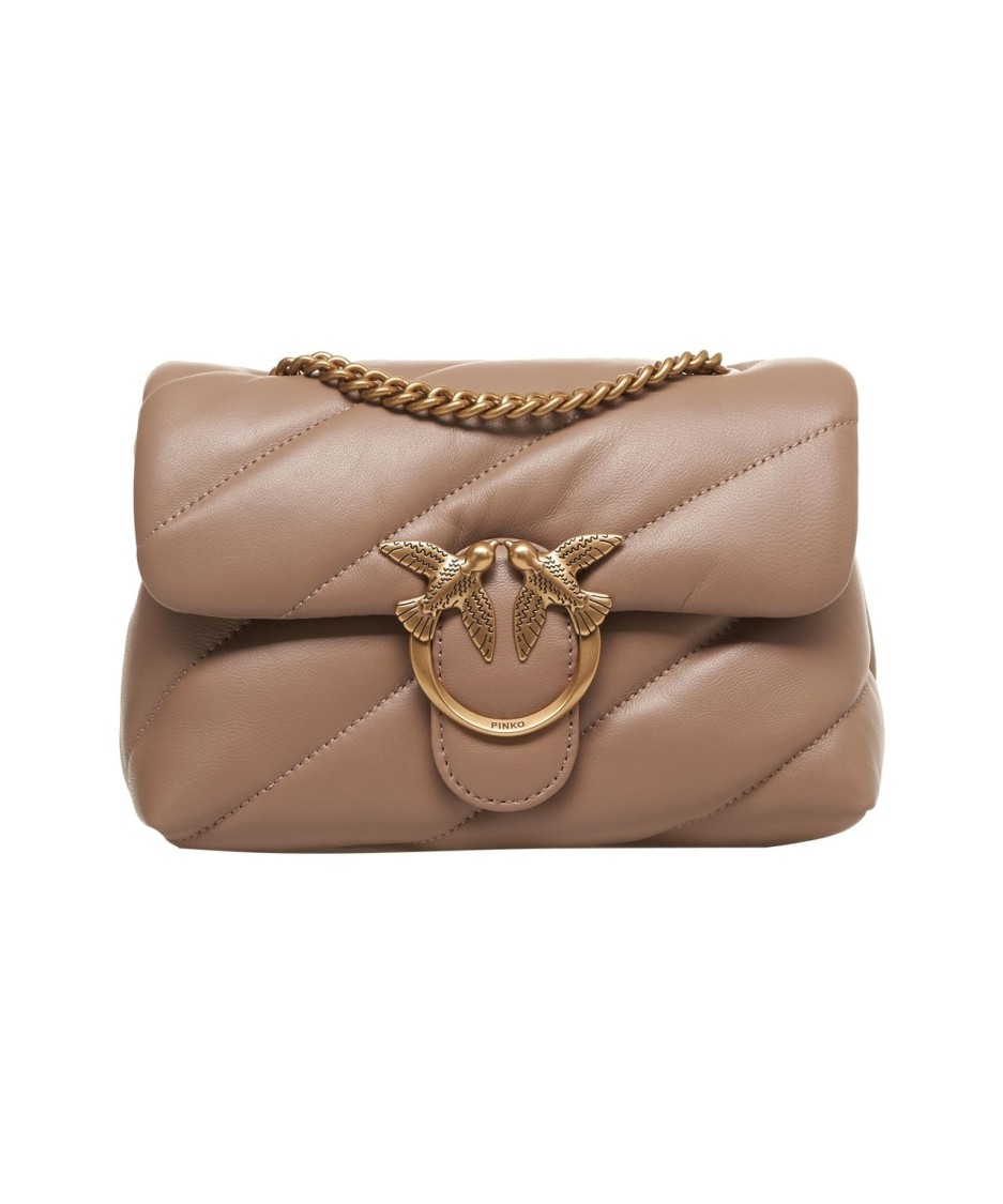 Pinko Leather Shoulder Bag 'Mini Love Puff'