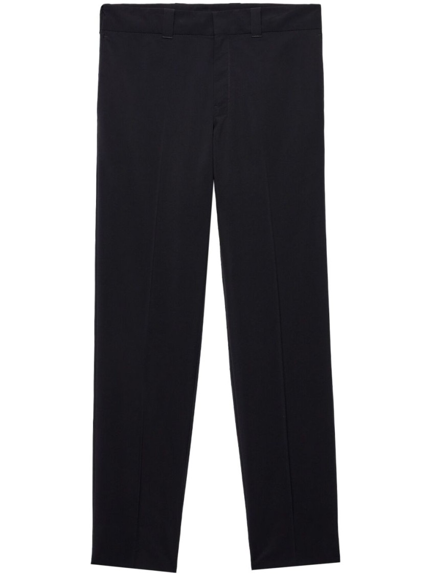 Prada Men's Stretch Poplin Pants In Black