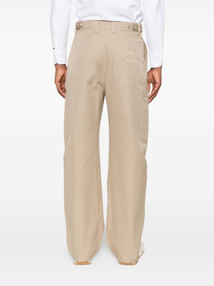 Givenchy High-waisted Wide-leg Trousers With Side Pockets In Multi