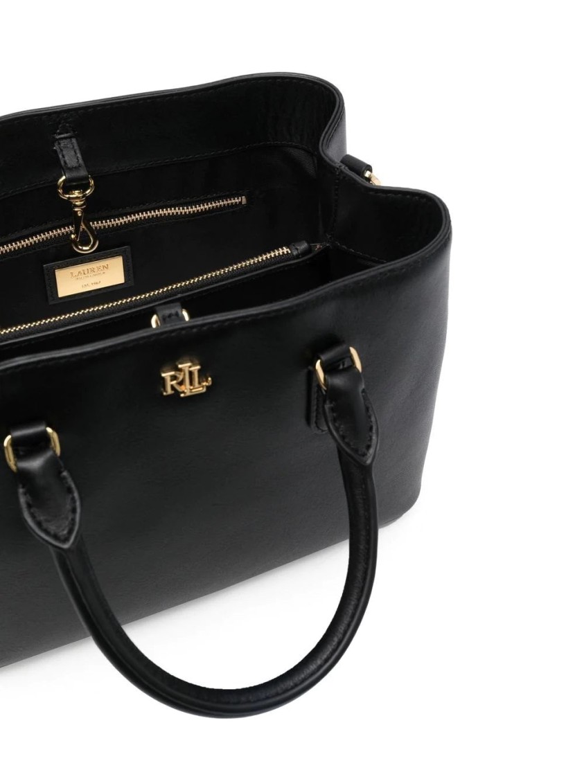 Ralph Lauren Lauren Mary Medium Satchel Bag In Black