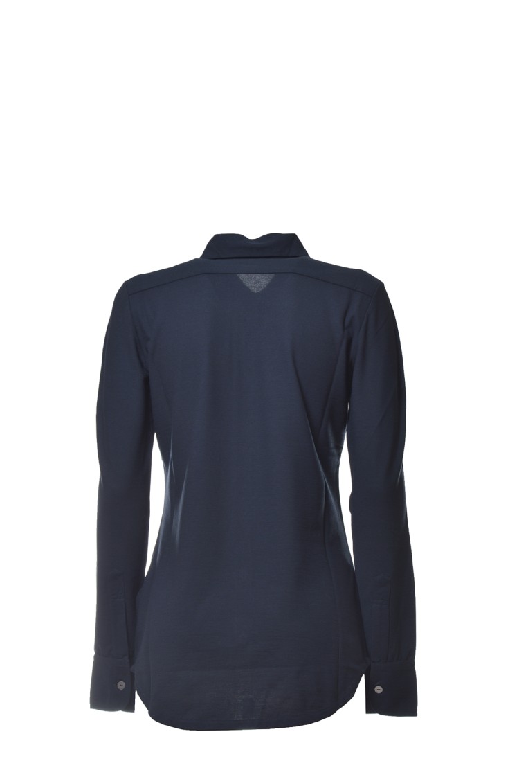 Zanone Classic Slim-fit Cotton Knit Shirt With Mother-of-pearl Buttons