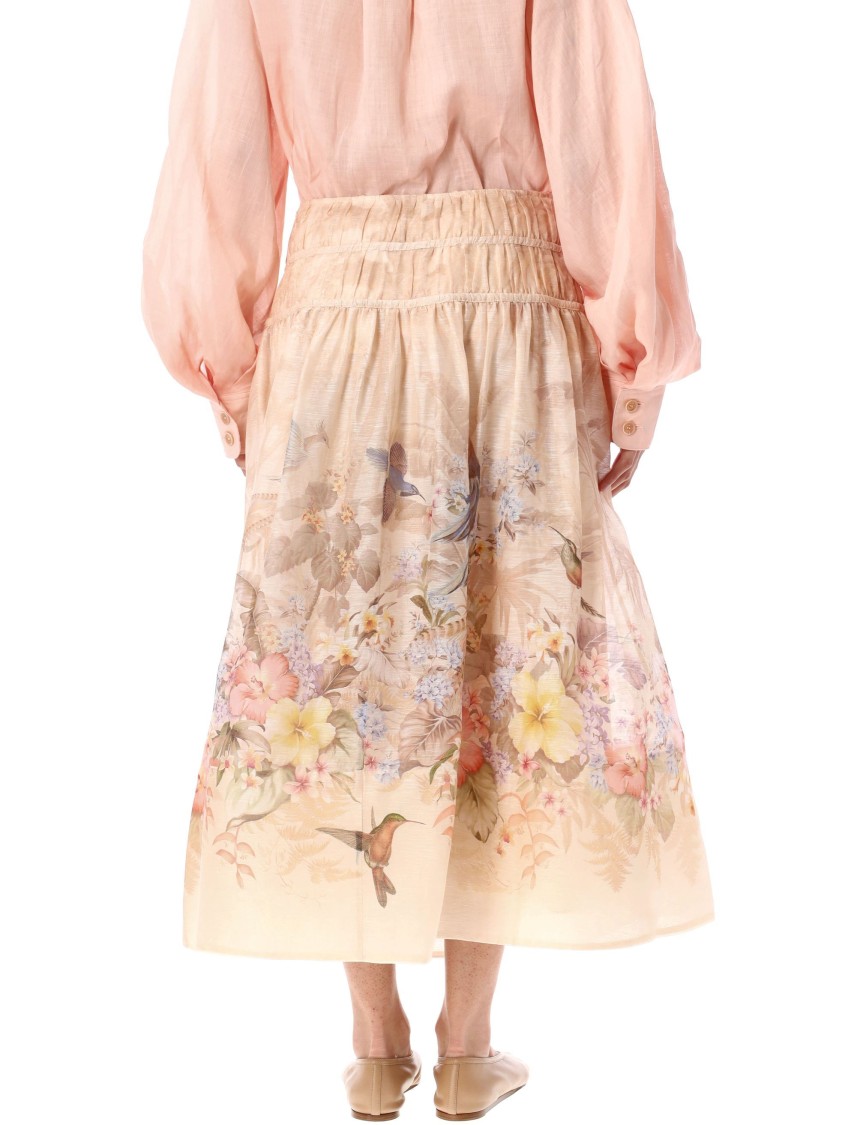 ZIMMERMANN ZIMMERMANN ILLUMINATE DRAWN MIDI SKIRT