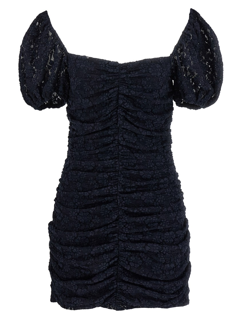 Rotate Birger Christensen Rotate Birgerchristensen Black Lace Mini Dress In Blue