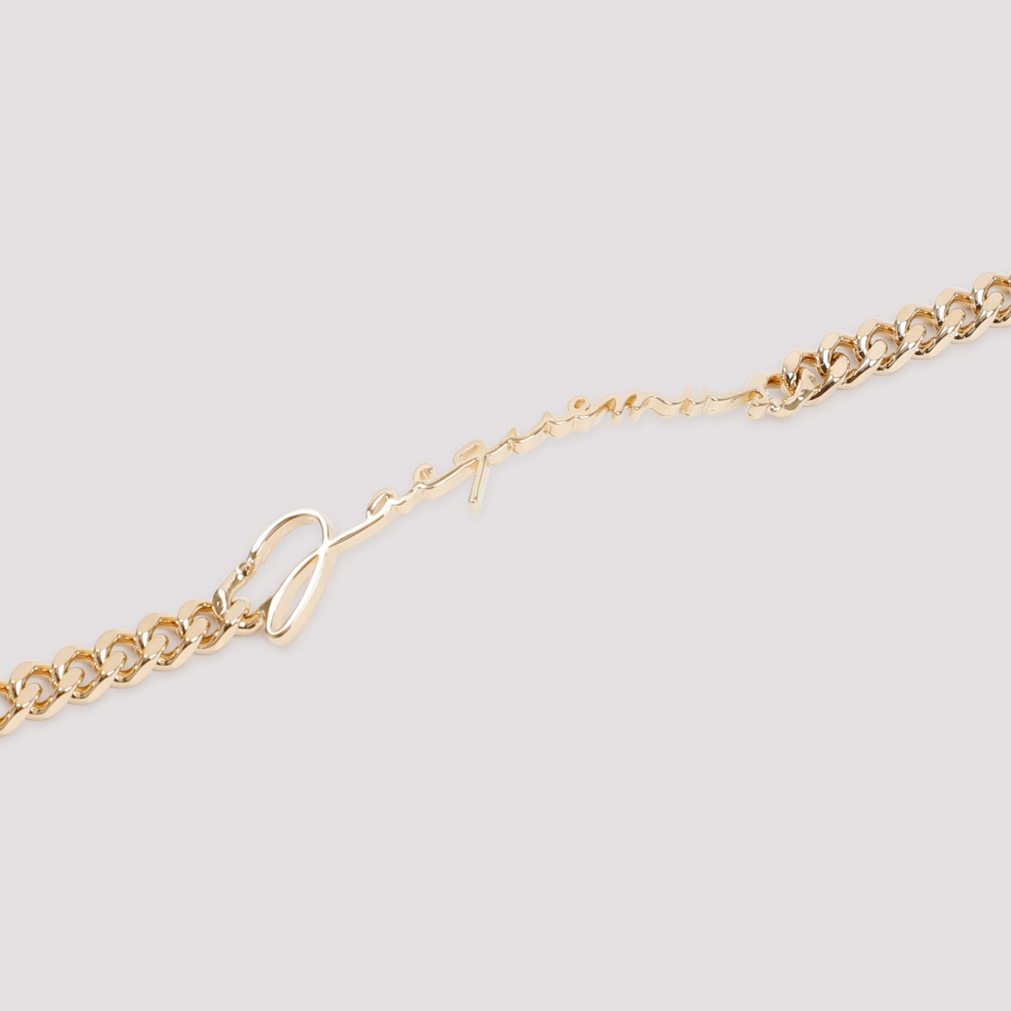 Jacquemus La Gourmette Logo Lettering Bracelet In Gold