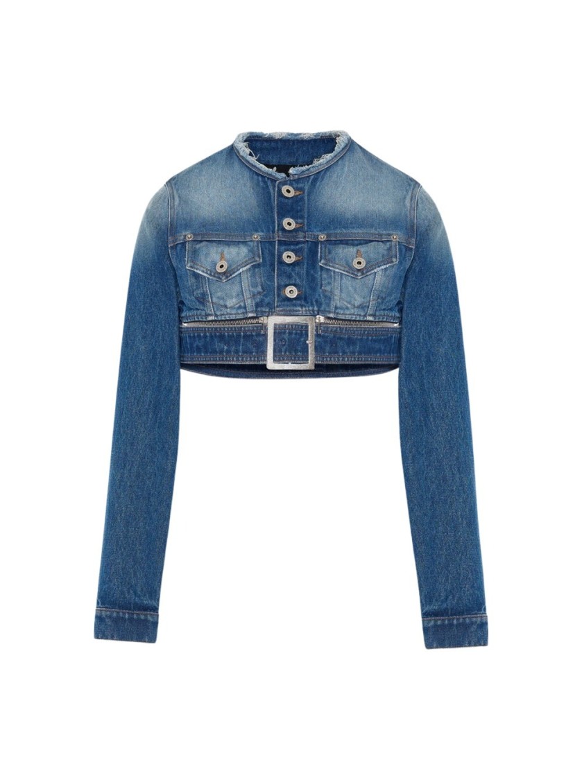 JEAN PAUL GAULTIER JEAN PAUL GAULTIER SUPER CROPPED JACKET VINTAGE BLUE