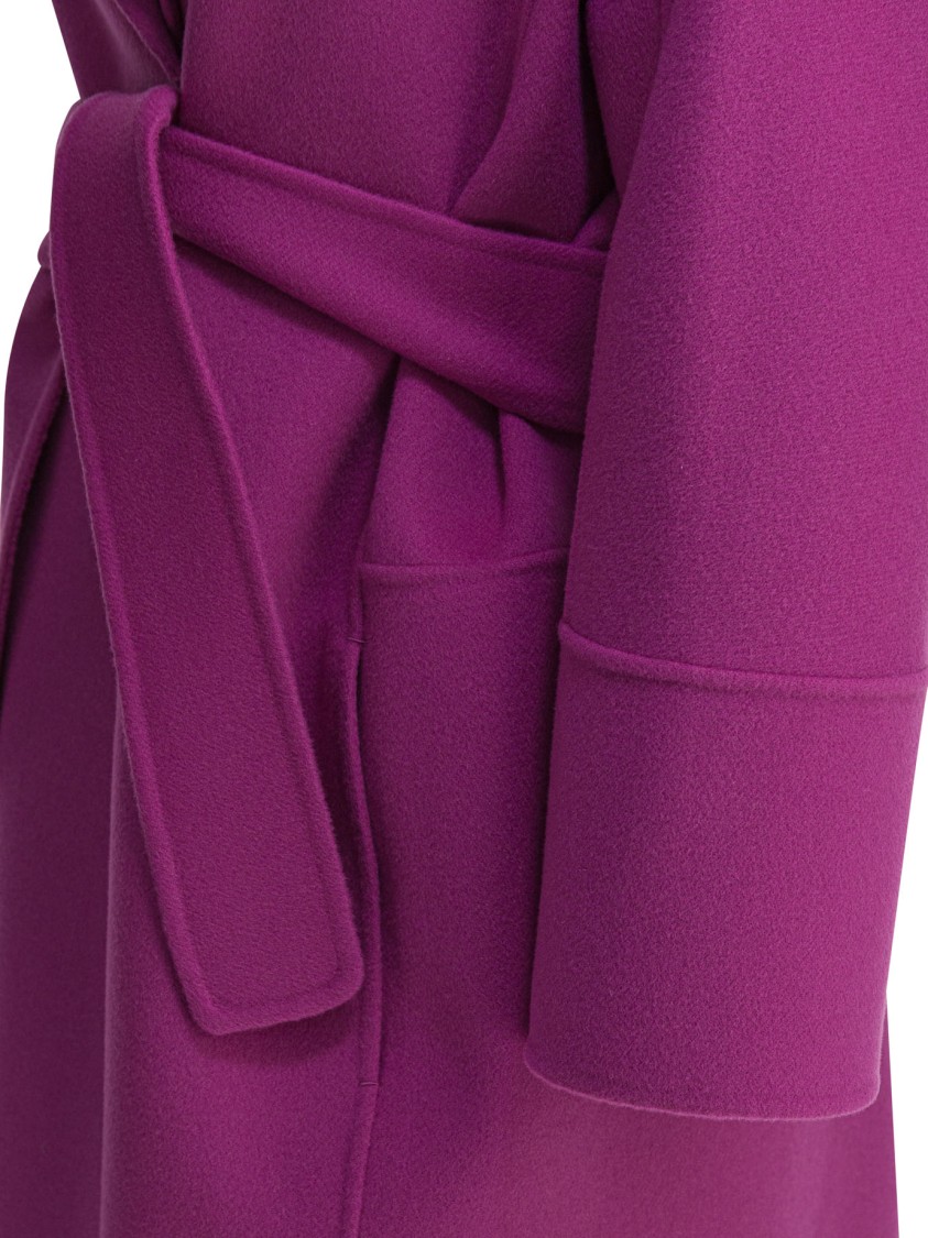 Max Mara Mid-length Fuchsia Wool Coat In Multi