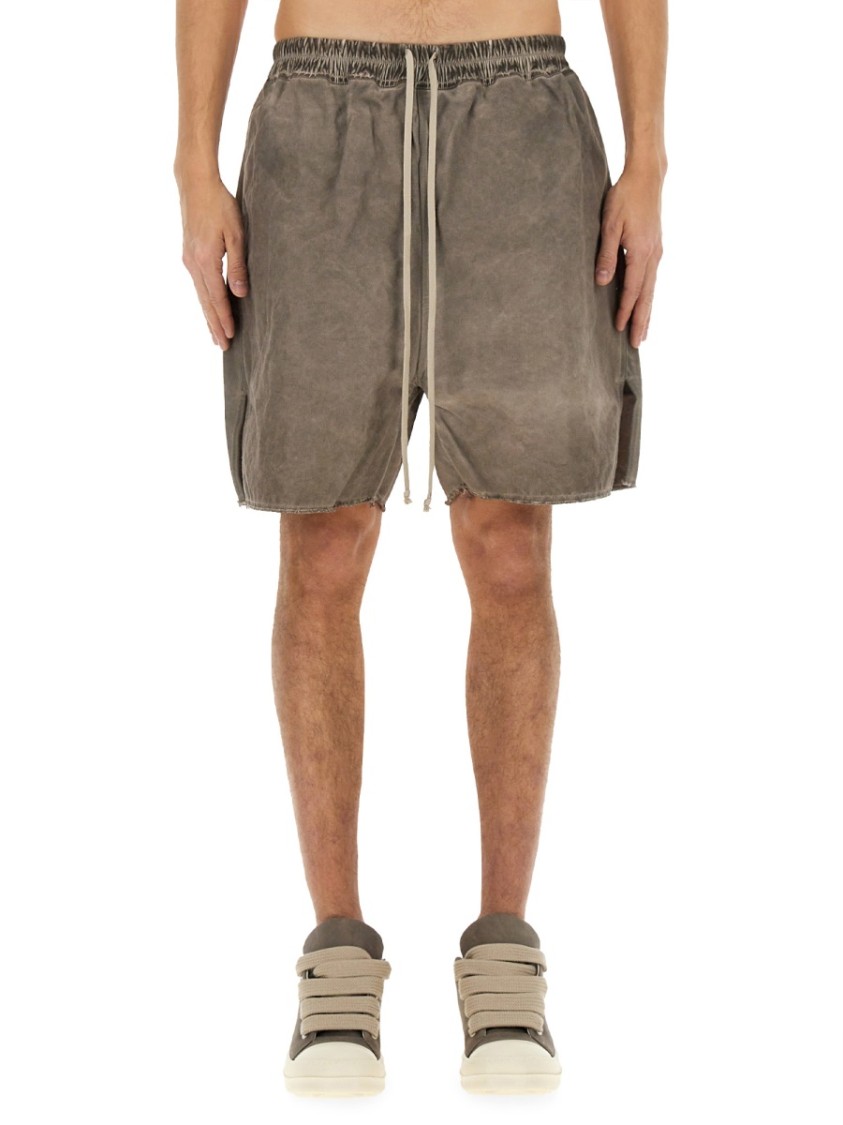 Shop Rick Owens Drkshdw Drkshdw By Rick Owens Zippered Bermuda Shorts In Brown