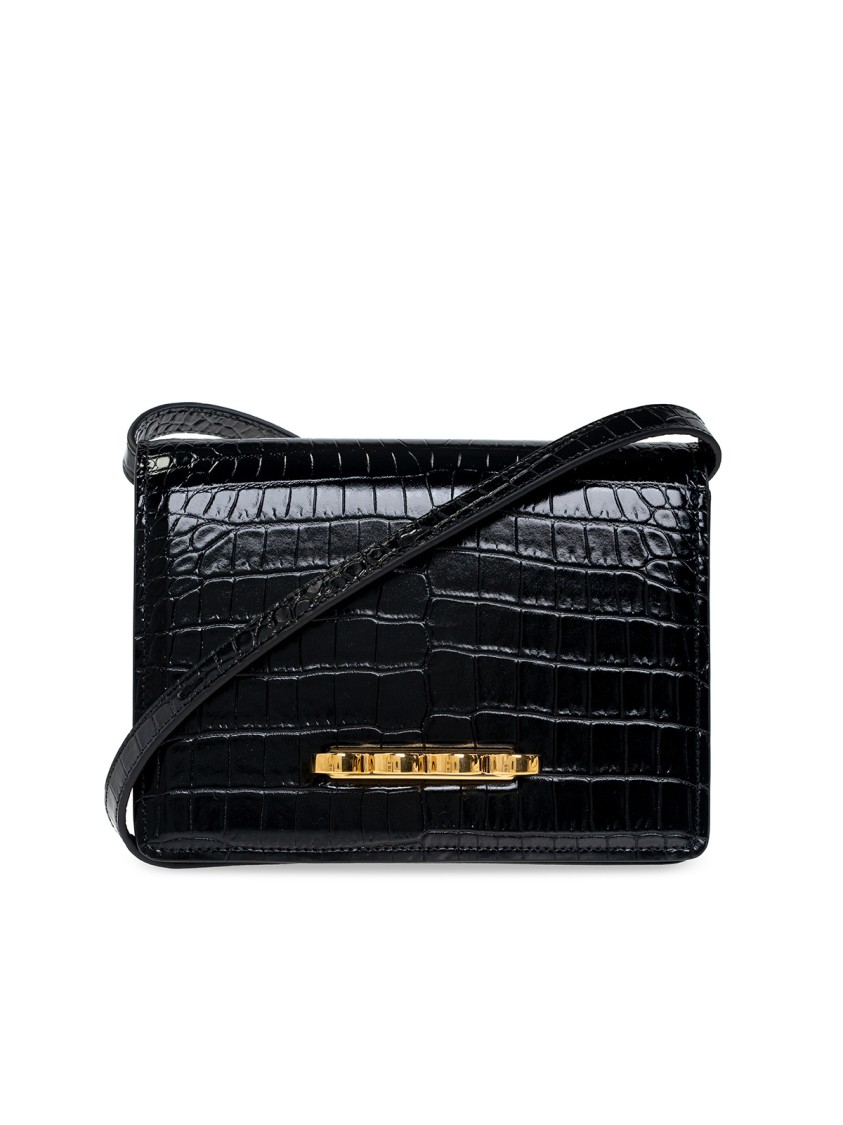 Alexander Mcqueen The Four Ring Crossbody Bag In Black
