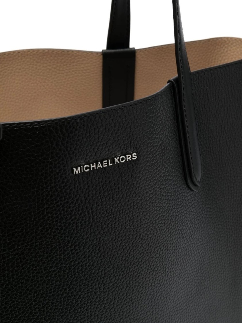 Michael Kors Xl Ns Reversible Tote In Black