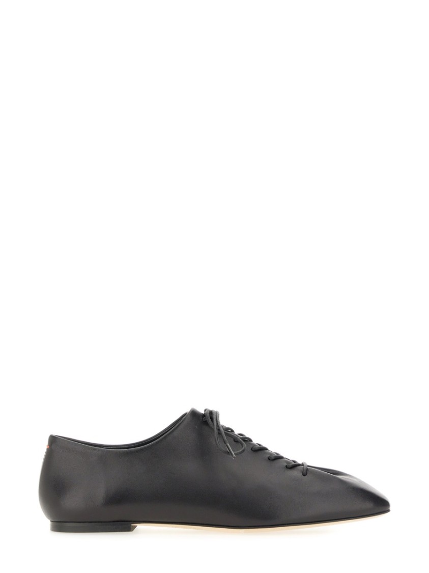 Shop Aeyde Aeydē "isla" Black Lace-up Shoe