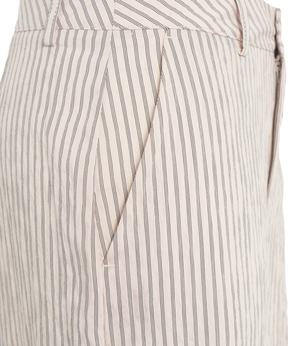 Shop Liu •jo Liu Jo High-waisted Striped Flare Pants