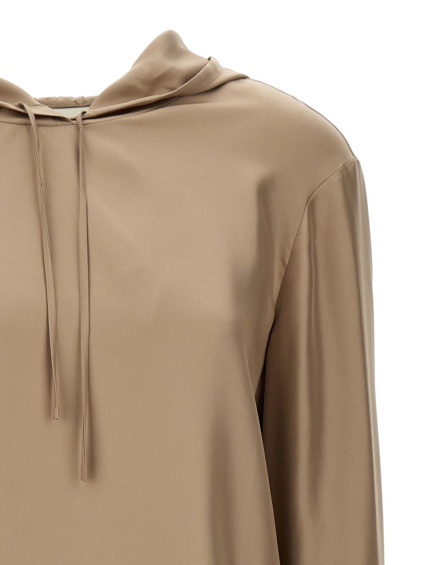 Loulou Studio Long-sleeved Hoodie In Nude