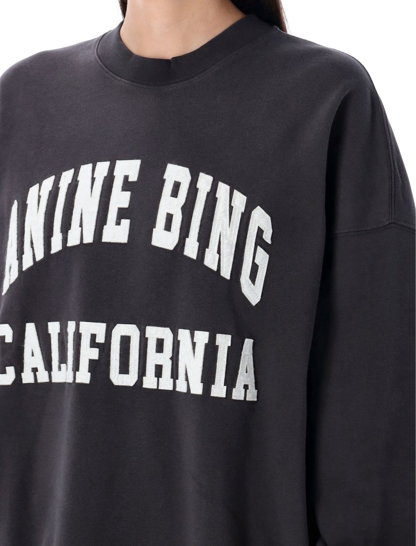 Anine Bing California Crew-neck Sweatshirt In Black