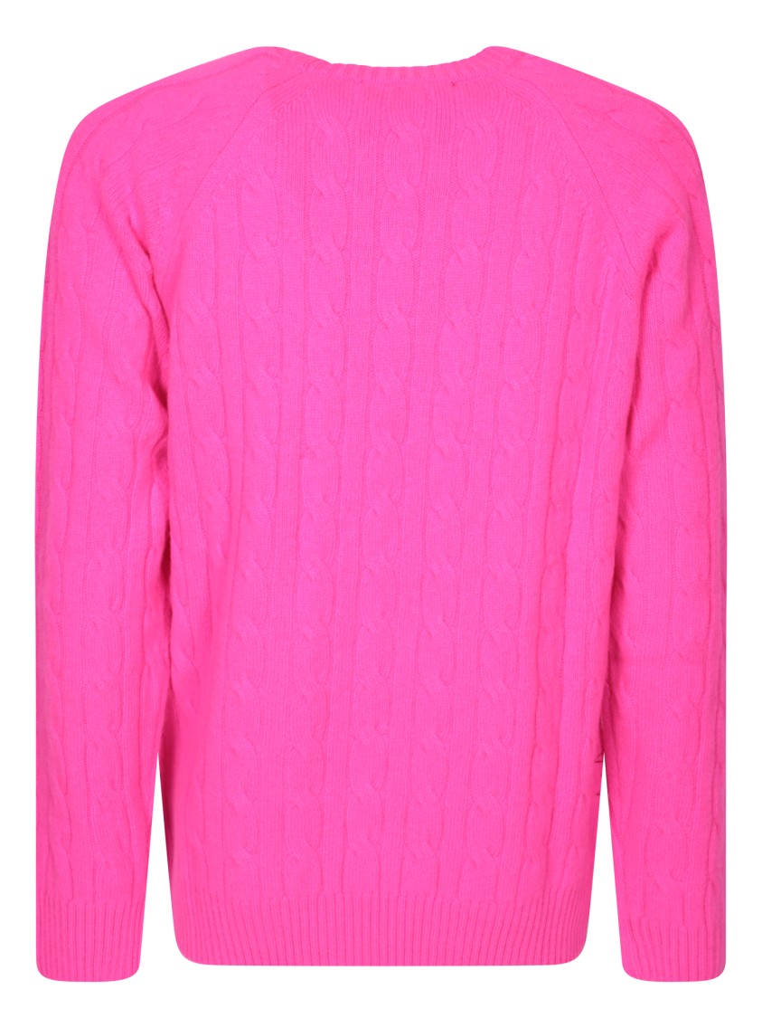 AMARANTO AMARANTO PINK KNITWEAR WITH BRAIDED PATTERN