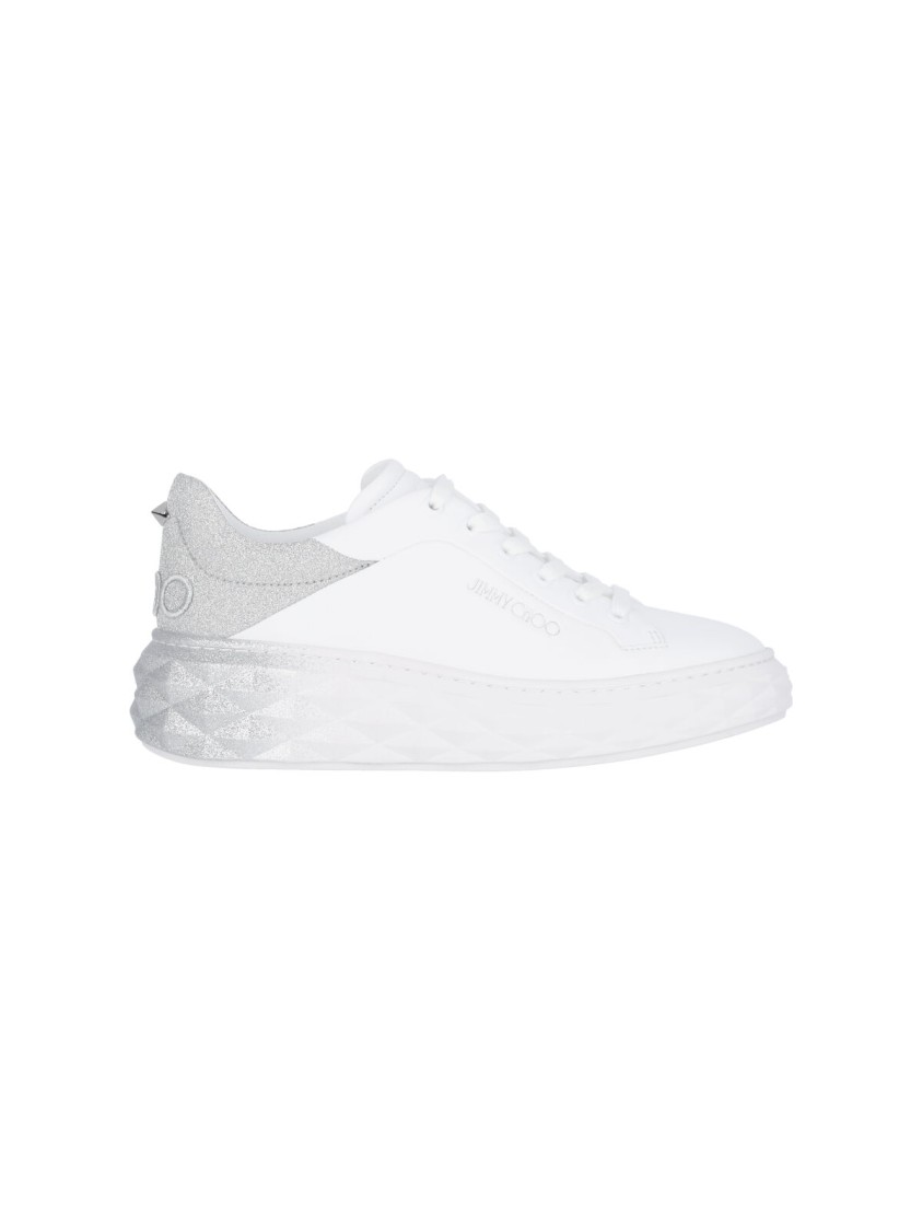Shop Jimmy Choo "diamond Maxi/f Ii" Sneakers – White