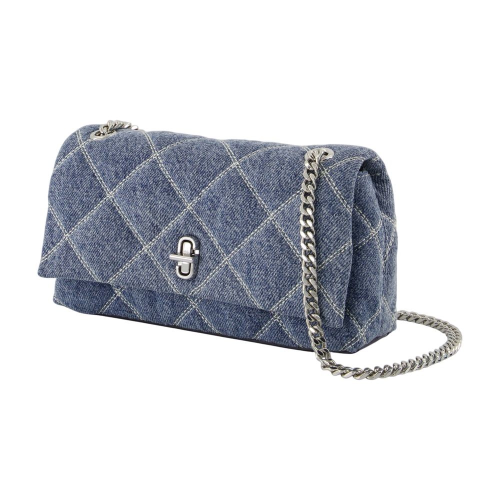 Marc Jacobs The Dual Chain Wallet On Chain - Cotton - Blue In Gray