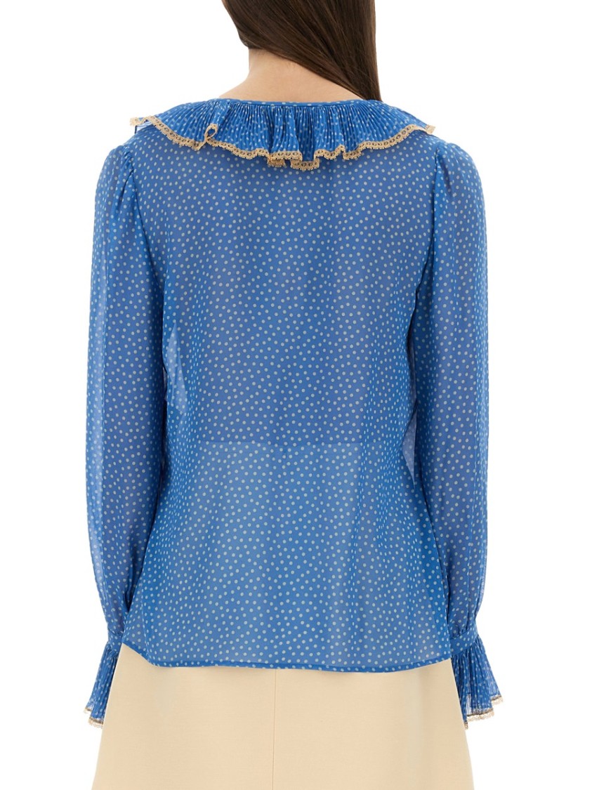 Shop Valentino Light Georgette Print Plusdepois Shirt