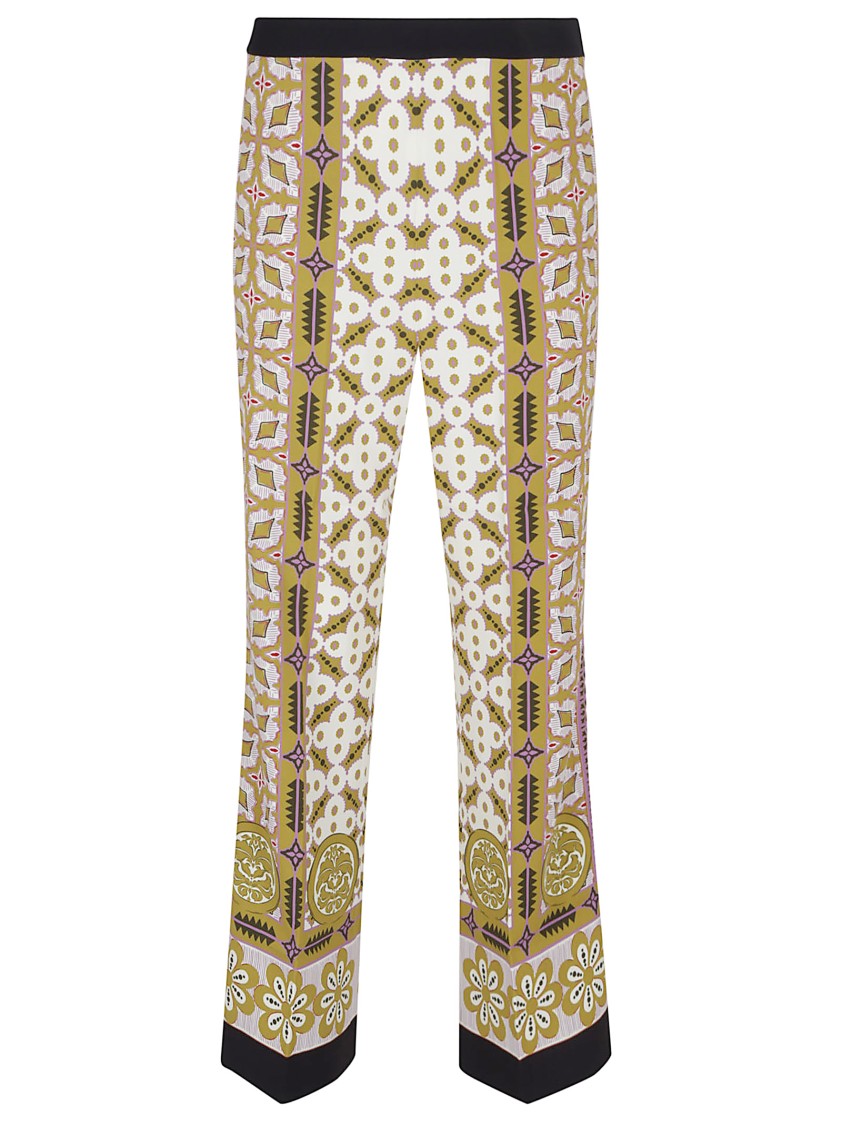 La Doublej La Double J Comfortable Nude Viscose Trousers In Gold