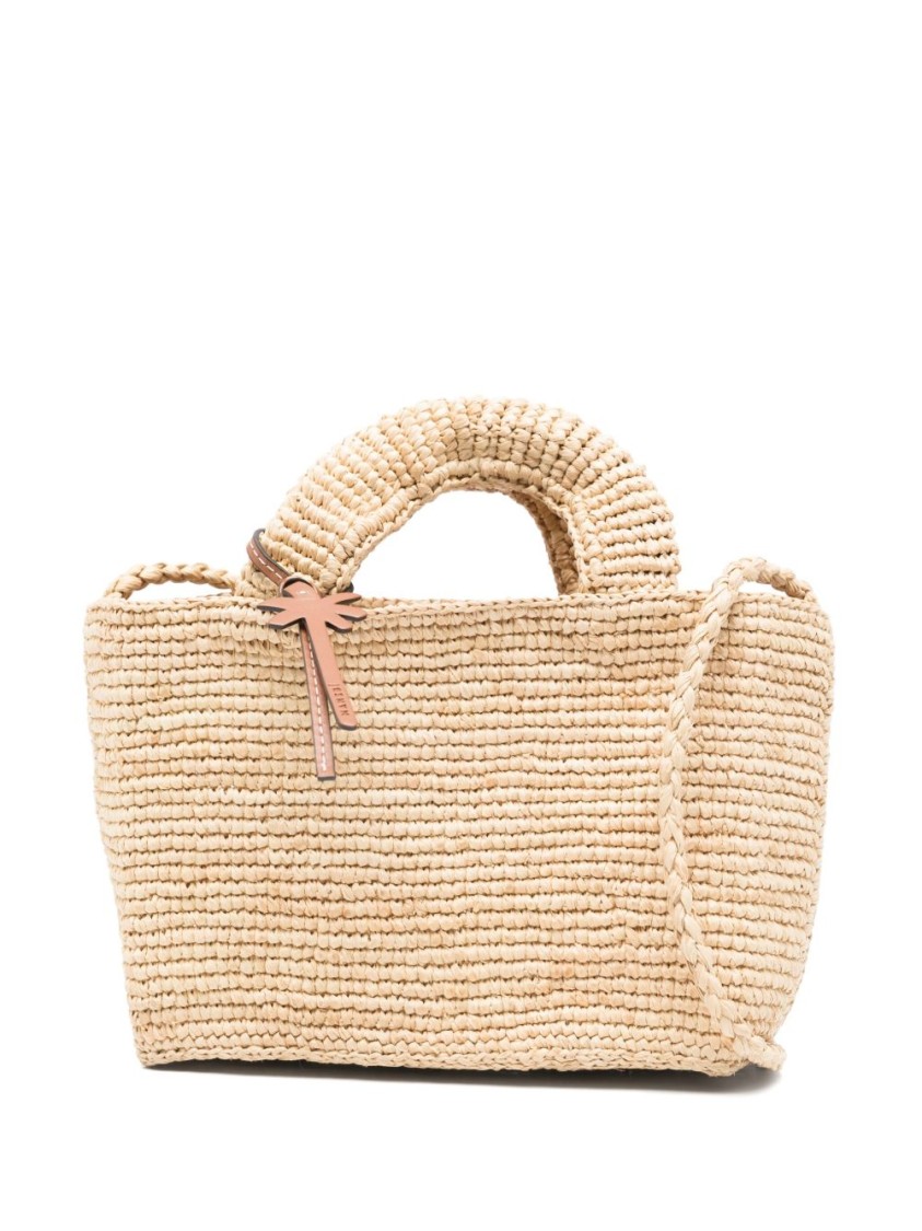 Manebi Naturale Raffia Shopper Bag With Textured Design