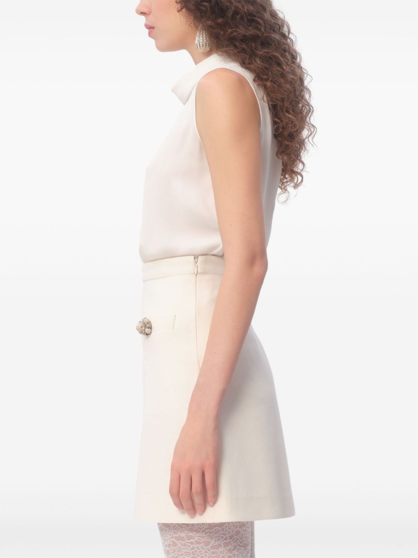 Valentino Sleeveless Silk Top Without