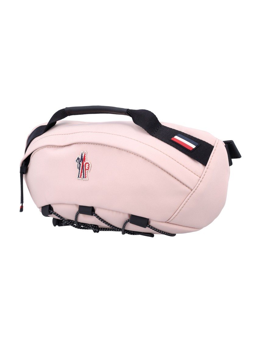 Moncler Durable Nylon Belt Bag With Magnetic Buckle In Pink