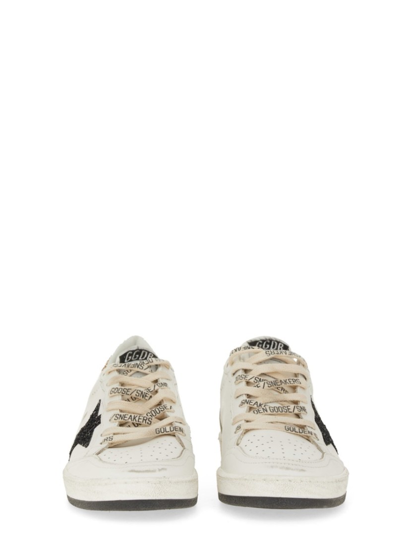 Golden Goose Deluxe Brand Women Ball Star Leather Sneakers With Glitter Detail